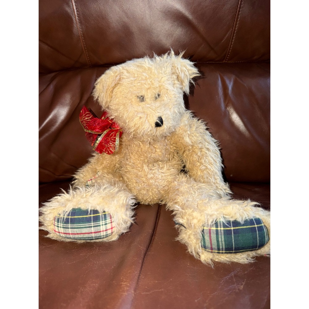 Boyds Collection LTD Teddy Bear Red Plaid Bow Plush Toy‎